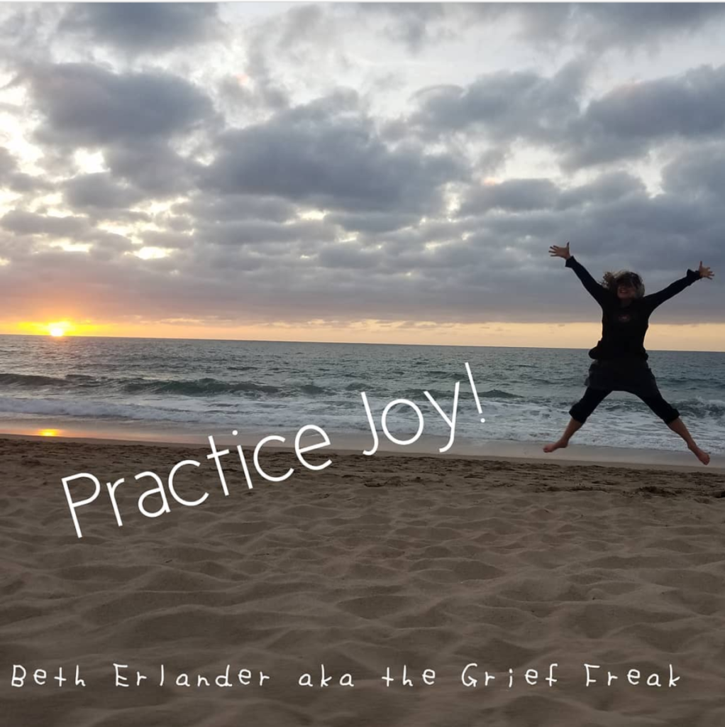 Practice Joy Instagram photo on the beach jumping